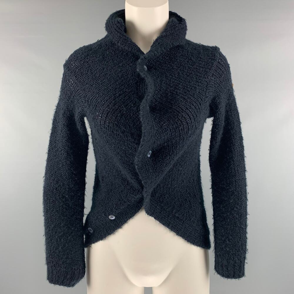 MARNI Size 2 Navy Asymmetrical Cardigan